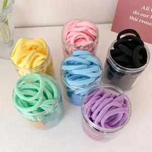 [콩심팥심]파스텔 대용량 헤어 머리끈 밴드 50P LM0536 헤어밴드