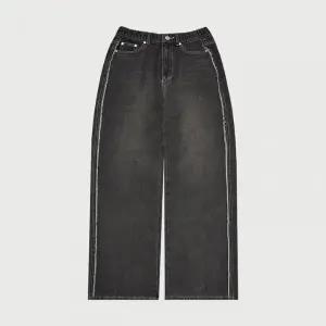 [행텐][행텐HANGTEN] 여성 히든밴딩 태슬 슈퍼와이드 데님팬츠 10510-155-207-10(057)