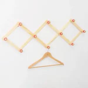 자바라 옷걸이 원목 벽걸이 행거 옷 모자 소품 거치대 공간활용 후크행거