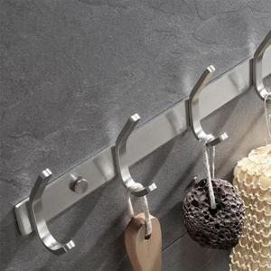 라포식 스테인레스 스틸 다기능  접착 후크 벽 문 가운 차 수건 녹슬지  선반 옷 옷걸이