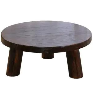 다도 테이블 원형 낮은 티테이블 찻상 좌식 미니 소형 원목