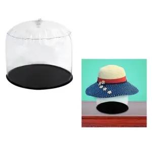 모자 진열 보관용 투명 원형 PVC 거치 받침대 14cm (WFKBRCD)