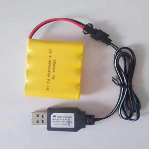 4.8V 700mAh AA NI-CD 충전식 배터리 팩 및 SM 커넥터가