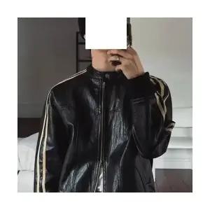 샤오원샵 남자 키작남 항공 점퍼 마이야르 트렌치코트 가을 겨울 차이나 상의 트렌드 가죽 재킷 꾹4