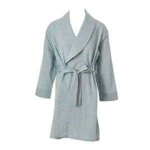 [갤러리아] 얇고 부드러운 코튼 선염 민트 체크 남자 로브가운(WRB2513M MT)