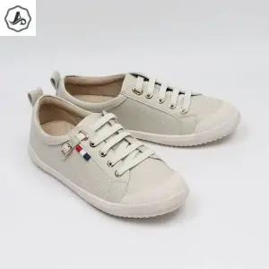 [애슬릿] 여성 스니커즈 가죽 단화 쿠션 콤비 배색 발 편한