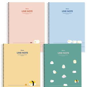 뚱오리 칸넓은 향균 노트 4권 신학기 줄 기록장 연습장 공부 스터디 공책