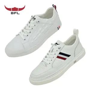 BFL 천연 소가죽 남성 캐주얼화 구두 정장 로퍼 화이트 슬립온 발편한 신발