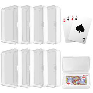 빈 카드 케이스, 4팩 투명 플라스틱 덱 박스, 스냅 닫힘 - 야구 트레이딩 카드, 명함 등을 보관할 수 있는 보관함