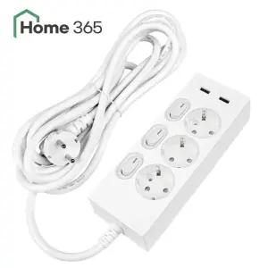 [홈365] 국산 USB 멀티탭 개별스위치 3구 5m / 고속충전 멀티콘센트