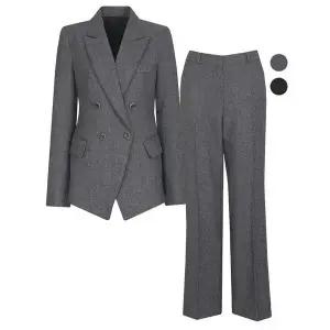 [하프클럽/비비드시크릿가너]SET 여성 가을겨울 니케 더블 정장 자켓 팬츠