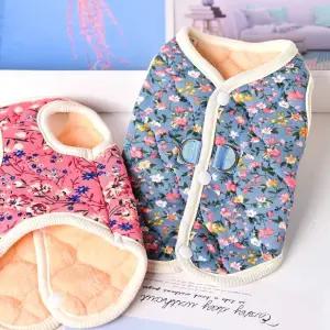 리온 강아지할머니조끼 겨울 레트로 김장 반려동물 고양이