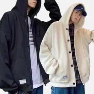 간절기 후드 티셔츠 남자 남성 오버핏 기모 자켓 아우터