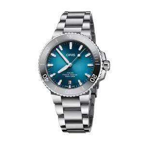 [신세계라이브쇼핑]오리스 733 7732 4155M 아퀴스 데이트 남성용 메탈 시계 다이버 워치