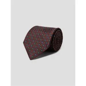 실크 원형 올 오버 타이 (Made in Italy) - 오렌지 (GA4781MM18)