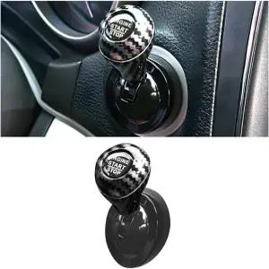 Zpana 자동차 조이스틱 시동 버튼 커버 카본 파이버 쿨 메탈 차량 엔진 정지 로커 오토 인테리어 원터치