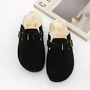[하프클럽/]여자 털 윈터 실외 실내화 따뜻 따뜻한 안감 겨울 슬
