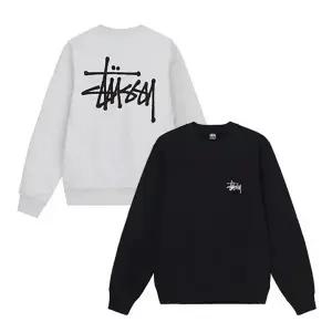 스투시 베이직 로고 기모 크루넥 맨투맨 스웨트셔츠