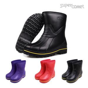 슈퍼카미트 남여공용 EVA 2중 논슬립 경량 방한 레인부츠 털 장화 wt803