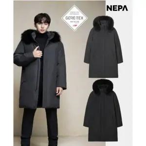 [네파]남성 고어텍스 윈드스토퍼 2L 아르테 롱 구스 다운 코트 자켓_GN