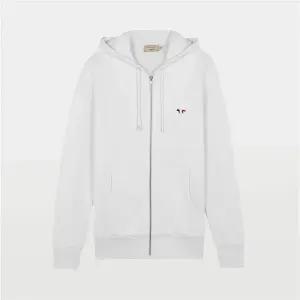 메종키츠네 트리컬러 폭스 패치 남녀공용 후드 집업 AM00304KM0001 WH