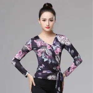 라인댄스복 상의 탑 사교 밸리 벨리 공연복 여성 라틴