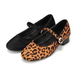 바바라 트렌디 소가죽 메리제인 여성 플랫 3cm_BBI535