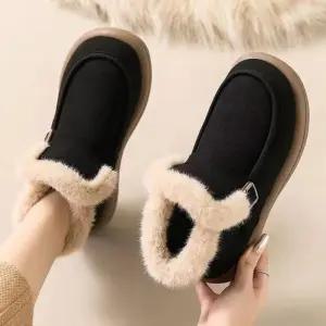 [라일리] Rly 여성 따뜻한 퍼안감 미끄럼방지 벨트디테일 보온