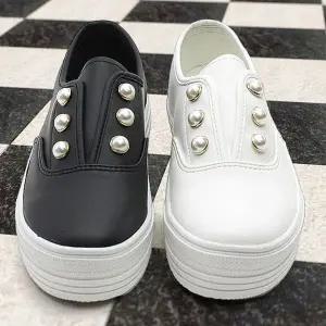 [오노마] ONM 데일리 여성 슬립온 슈즈 단화 진주장식 캐주얼 슈즈 (S11326559)