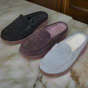 [하프클럽/다잇템]여성 퍼 클래식 슬리퍼 캐쥬얼 라이닝 뮬