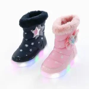 라이팅 방한화 털 여아 남아 어린이 아동 패딩 LED부츠
