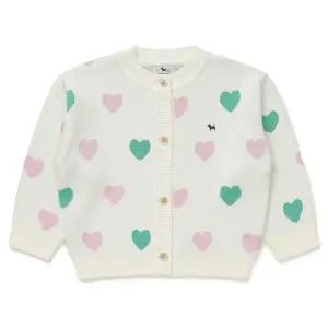 [블루독베이비 10] 26SS 신상 CR)하트니트 가디건 (46114200020)