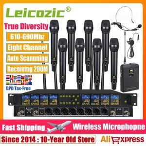 리코직 8채널 트루 다이버시티  무선 마이크 C타입 충전 공연용 우수한 음질  저소음