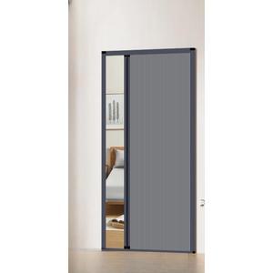 하루도어 무타공 자바라 슬라이딩 옐로우커튼 화이트프레임 폴딩 도어 미닫이문