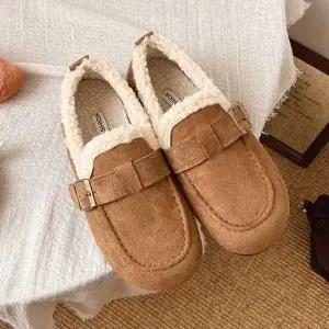 [라일리] Rly 겨울 모카신 털 안감 따뜻한 슬립온 로퍼 방한화