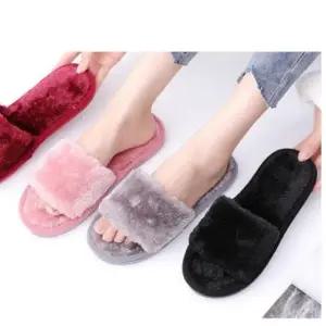 겨울 여성 오픈토 슬리퍼 거실화 털신 덧신 실내화