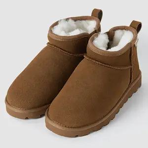 (여성) FAY 페이 3CM 소가죽 밴딩 EVA 양털 방한부츠 히코리 0629002PD-W