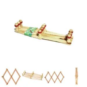 나무 자바라 45CM 미끄럼 방지 공간 활용 옷 걸이 바지/벽걸이행거/벽걸이옷걸이/자바라옷걸이/옷걸이행거/