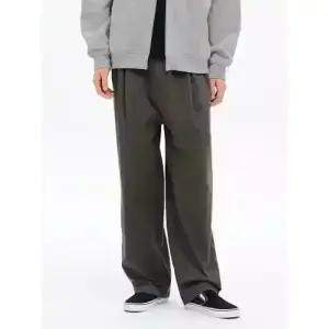 에잇세컨즈 8SECONDS 기모 코튼 세미와이드핏 밴딩 팬츠 카키