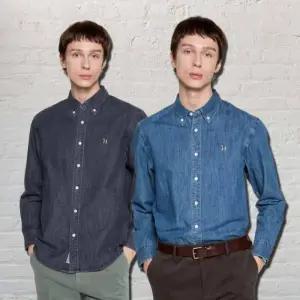 매장정품 HAZZYS 헤지스 [25FW][2컬러 택1] 남성 워싱 면 긴팔 데님 셔츠 HZSH5D336 826513