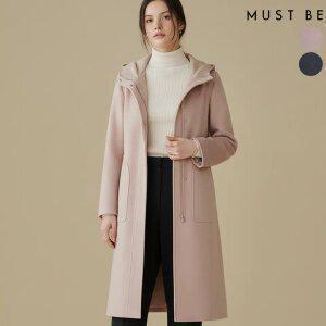 여성 핸드메이드 히든 지퍼 후드 코트