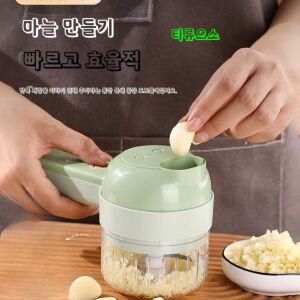 3세대 자동 마늘 슬라이서 편마늘 고추 파 써는 기계 절단기 슬라이스 청소브러쉬  티