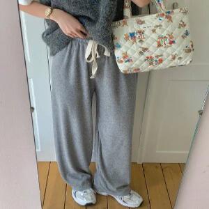 포송 와이드 밴딩 팬츠 (5color)