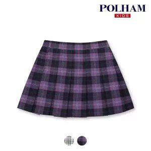 [폴햄키즈] 시그니처 여아 TR HW 체크 플리츠 스커트_PKD4RR2110