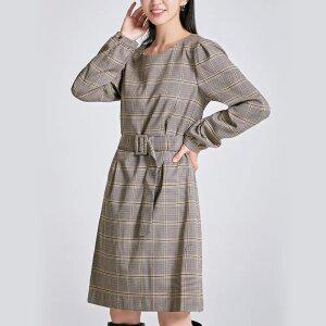 [스파오] 벨티드 미니 체크 원피스 (SPOWB49W02-T)