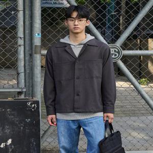 [STCO] 아우터 셔츠_차콜 그레이 (오버핏)-SDSVD72OSC