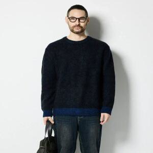 [STCO]솜사탕 투톤 풀오버 니트_블루 (세미오버핏)-SKTUD56NSL