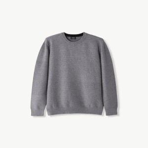 [STCO] [찰떡니트] 가로 조직 니트 그레이 (베이직핏)-SKTUC03NSG