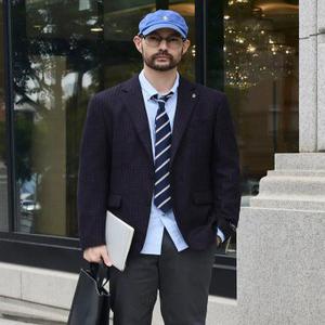 [STCO] [BLACK LABEL] REDA 하운드투스 자켓 바이올렛 (릴렉스핏)-SJAUD91NCV