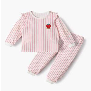 유니프랜드 스트로베리 편면 9부내의 아동 유아실내복 간절기 긴팔 상하세트